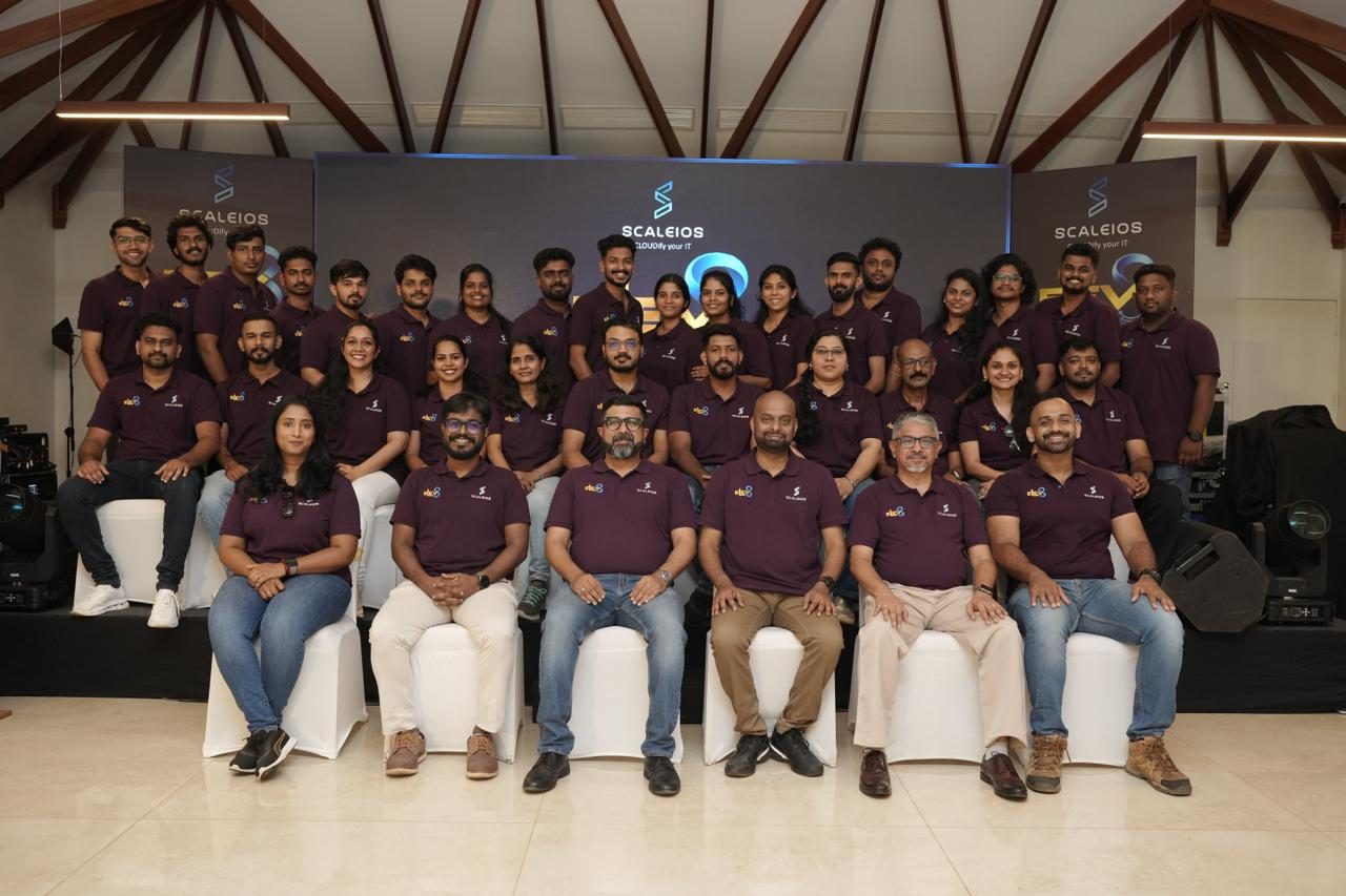 The whole Scaleios team together at the ELEV8 event